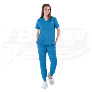 Ensemble de blouses médicales orange pour femmes, en coton et polyester tissé, uniforme d'hôpital, pantalon inclus, design personnalisé - Product Image 5