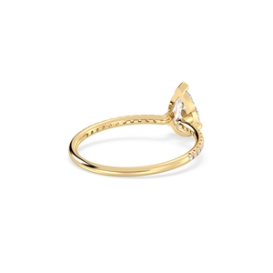 Anillos de moissanita REYES de plata de ley 925 brillantes, con corte de pera, 0.89 quilates, VVS, certificados por GRA, joyería fina, regalo de boda para mujer - Product Image 4