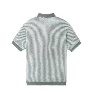 Nouvelle Collection Printemps-Été 2026 – T-shirt en Maille Jacquard Décontracté à Manches Courtes pour Homme, Personnalisable avec Logo, Polyvalent - Product Image 2