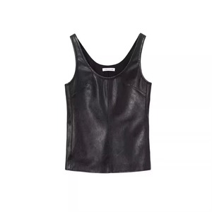 Nuevo Diseño, Estilo Urbano, Chaleco de Cuero Genuino y Lona para Mujer, Impermeable, Cortavientos, Transpirable, Cierre Triple, Largo Estándar - Product Image 6