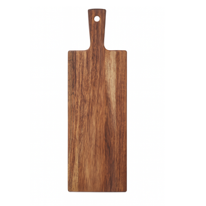 Tabla de cortar de madera de acacia con mango largo, tabla de picar de madera rústica para cocina, tabla para servir carne y verduras - Product Image 1
