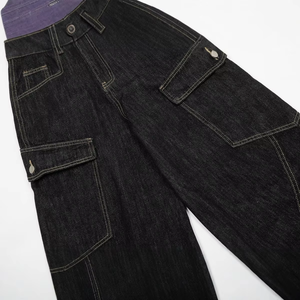 กางเกงยีนส์ผู้ชายทรงหลวมแบบใหม่มาแรง ดีไซน์เรียบง่าย คุณภาพสูง เหมาะสำหรับนักเรียน ใส่ได้ทุกวัน สไตล์ลำลอง ทรงตรง  รับตัดไซส์ตามสั่ง - Product Image 5