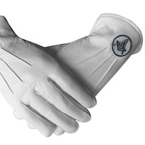 Gants Maçonniques Brodés en Coton Blanc Respirant et Confortable, Taille Personnalisée, Logo Personnalisé, pour Sport, Extérieur et Usage Quotidien – Vente en Gros - Product Image 2