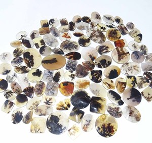 Lote al por mayor de gemas sueltas de ágata dendrítica Shazar natural de alta calidad, cabujones de cuarzo de formas mixtas, certificados por terceros, color natural. - Product Image 2