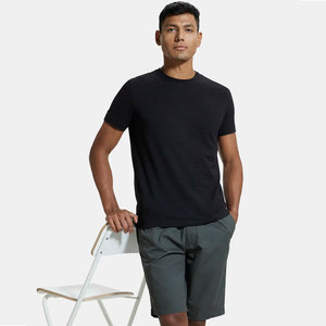 T-shirt à col rond en coton Supima super peigné pour homme, ultra léger, en laine mérinos - Product Image 5