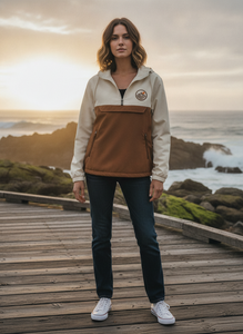 Custom Logo <b>Men's</b> Half Zip <b>Pullover</b> Windbreaker <b>Jacket</b> Waterproof Lightweight Outdoor Hiking Trekking Two-Tone Anorak Coat - Product Image 4
