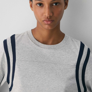 เสื้อยืดผู้หญิงคอวี แขนสามส่วน พิมพ์ลาย สไตล์ลำลอง ผ้าฝ้าย 100% รับผลิตตามสั่ง ขายส่ง - Product Image 3