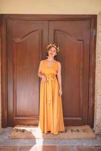 Nuevo Vestido Largo de Diseñador con Cinturón, Sin Mangas, Estilo Bohemio, para Ocasiones Especiales - Product Image 3