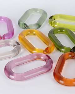 Eslabones de cadena de resina personalizables, de gran tamaño y colores claros, eslabones grandes de resina multicolor disponibles a la moda. - Product Image 3