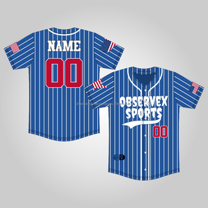 Camiseta de Béisbol Juvenil, Camiseta de Softbol para Hombre, de Alta Calidad, Corte Ajustado, Personalizada, con Botones Completos - Product Image 1
