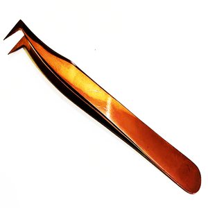 Pinzas de Precisión para Pestañas de Acero Inoxidable Duradero con Punta Serrada de 10 mm de Longitud, Opciones de Color Negro, Verde, Dorado y Plateado, para Extensión de Pestañas - Product Image 4