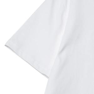 Camiseta Blanca Extra Grande para Hombre con Estampado Negro Dibujado a Mano, Manga Corta, Cuello Redondo, Estilo Urbano, Jersey de Algodón con Logotipo Estampado en la Parte Delantera - Product Image 4