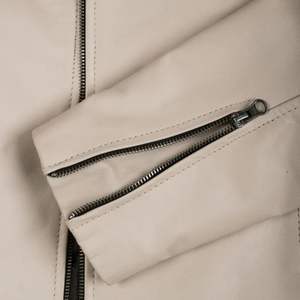 Chaqueta de Cuero Personalizada para Hombre, Talla Grande, con Cierre de Cremallera, Estilo Vintage, Chaqueta Bomber - Product Image 5