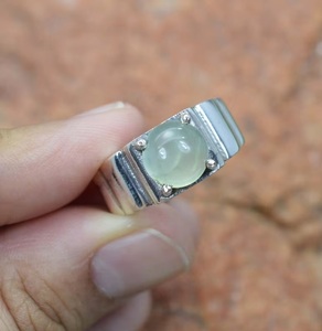 Wholesale Natural Prehnite 925 Sterling Silver <b>Ring</b> <b>Green</b> Round Gemstone Handmade Elegant Jewelry <b>Ring</b> for Women - Product Image 2