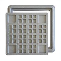 Couvercle de regard carré en PRV ondulé 10x10 pouces, haute résistance, résistant aux chocs, pour drainage, qualité industrielle, sécurité des parkings