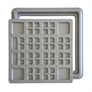 Tapa Cuadrada de FRP para Alcantarilla de 10x10 Pulgadas, de Alta Resistencia a Impactos, Tapa de Drenaje, Placa de Acceso de Grado Industrial - Product Image 1