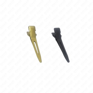 Pinces à cheveux en métal de haute qualité, couleur or et noir, accessoires professionnels pour extensions de cheveux, vente en gros OEM - Product Image 1