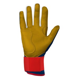 Gants de frappe rembourrés bleus, rouges et jaunes avec fermeture auto-agrippante unisexe pour adultes, en tissu tricoté polyester pour l'entraînement - Product Image 4