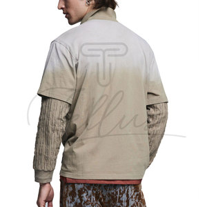 Nouvelle chemise décontractée pour homme à manches longues, motif uni, en tissu tricoté polyester/coton respirant - Product Image 3