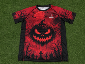 High Quality Halloween T Shirt <b>Men</b> Black Red 3D Pumpkin Haunted Castle Bat Graphic Printed Short Sleeve Casual Streetwear Party - Product Image 6