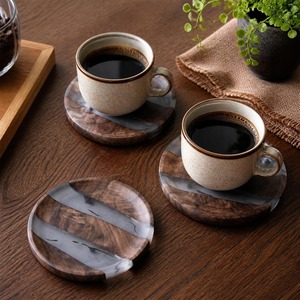 Resin Wood <b>Drinks</b> <b>Coaster</b> Handmade with Walnut Wood Resin with Epoxy Resin for Water Resistance Cup <b>Coaster</b> - Product Image 6