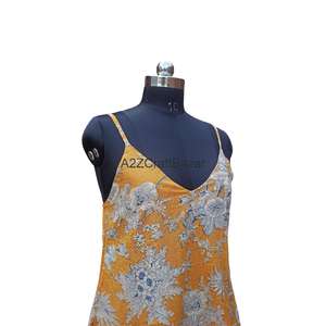 เดรสแขนกุดผ้าฝ้ายแท้ 100% ดีไซน์หรูหราขายดีที่สุดสำหรับผู้หญิง เหมาะสำหรับงานปาร์ตี้ริมชายหาดหรือชุดออกงานกลางคืน มีจำหน่ายจำนวนมาก - Product Image 3