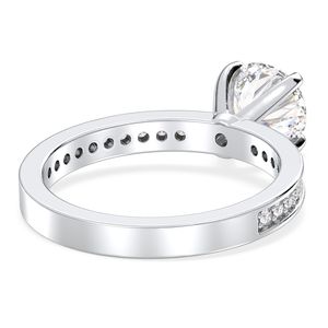 Bague REYES personnalisable en argent sterling 925 plaqué or 14 carats avec moissanite certifiée GRA, cadeau de fiançailles ou de mariage, bijoux fins - Product Image 4