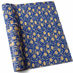 Premium Block Printed <b>Handmade</b> <b>Paper</b> Sheets featuring artisan craftsmanship for gift wrapping crafts and decor - Product Image 1