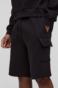 กางเกงขาสั้นออกกำลังกายผู้ชายแบบมีกระเป๋าข้าง ผ้าแคนวาส พิมพ์ลายโลโก้แบบ DTF ตามสั่ง ปี 2026 เป็นมิตรกับสิ่งแวดล้อม สไตล์สตรีทแฟชั่น ความยาวครึ่งขา - Product Image 4