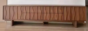 Table console d'appoint en bois massif recyclé de style moderne avec trois tiroirs pour l'ameublement de la maison, l'entrée, l'atelier ou l'appartement - Product Image 6