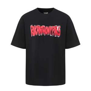 T-shirt surdimensionné personnalisé imprimé en relief, 300 g/m², en coton, coupe carrée, manches courtes, t-shirts imprimés en relief 3D - Product Image 2