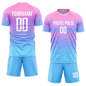 ชุดเสื้อฟุตบอลแบบ Tie Dye ชุดฟุตบอลย้อมสีตามสั่ง ชุดทีม 100% โพลีเอสเตอร์ 260gsm ผู้ผลิต OEM รับสั่งทำจำนวนมาก - Product Image 3