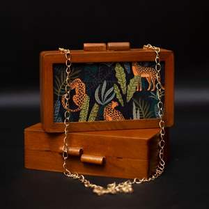 Handmade Luxury Women's Wooden Clutch <b>Bag</b> for Evening Parties Novel <b>Novelties</b> - Product Image 4
