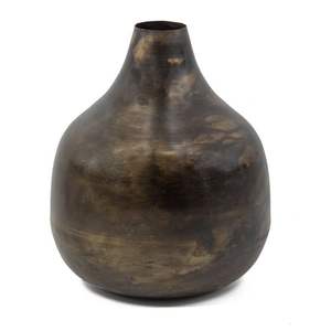 <b>Vintage</b> Copper Look Metal <b>Vase</b> | Industrial Style Decorative Flower Pot | Wholesale Luxury Home Decor Centerpiece Metal <b>Vases</b> - Product Image 1