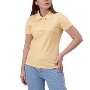เสื้อยืดคอปกสีเหลืองสำหรับผู้หญิง แขนสั้น สีพื้น ทรงปกติ สวมใส่สบาย ผ้าถัก 100% ผ้าฝ้าย ระบายอากาศได้ดี เหมาะสำหรับฤดูใบไม้ผลิและฤดูร้อน - Product Image 4
