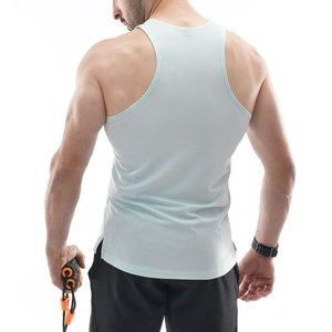 <b>Men</b> Customized High Quality Mesh Material Lightweight Regular Fit Tank <b>Top</b> Muscle Fit Sleeveless Cut Out Vest <b>Cropped</b> <b>Top</b> - Product Image 5