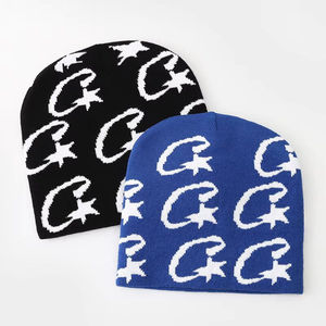 Bonnet en tricot chaud de haute qualité pour les voyages d'hiver, nouvelle tendance, bonnet à revers extensible pour un style décontracté - Product Image 2