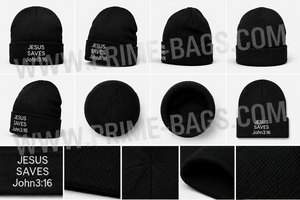 Prime <b>Bags</b> Custom Embroidered Logo High Quality Unisex Sport Winter Outdoor Cycling Dot Wool Blend Acrylic Knitted Personalized - Product Image 3