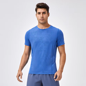 T-shirt de sport pour homme à séchage rapide, haut d'entraînement de gym à manches courtes, haute qualité, vente en gros pour les grossistes - Product Image 4