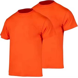 Camiseta de Trabajo Unisex de Alta Visibilidad en Color Naranja, de Algodón, para Trabajo, Precio Económico, Calidad Superior - Product Image 1