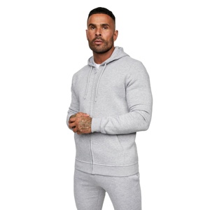 2022 personnalisé Vierge De Haute Qualité Style De Base Hommes Plein Zip Up Éponge À Capuche À Capuche Veste avec Fermeture À Glissière pour Hommes - Product Image 1