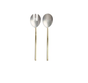 Juego de servidores de ensalada de metal duradero y resistente al óxido para cocina comercial, línea de buffet, servicio de hotel y mesa de comedor en el hogar. - Product Image 3