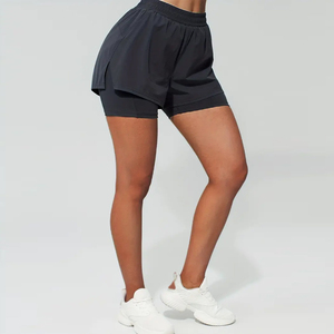 Nouveaux shorts double couche pour femmes en vente / Shorts double couche pour femmes taille adulte au prix le plus bas, prix de gros OEM - Product Image 2