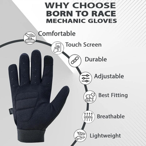 Heavy Duty Reinforced Synthetic Leather Amara Safety <b>Gloves</b> All Purpose Mechanic Utility <b>Gloves</b> with <b>Touch</b> Screen Compatibility - Product Image 3