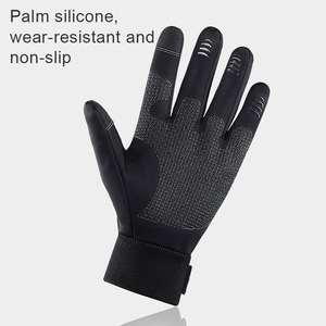Durable Jogging Running <b>Gloves</b> Secure Wrist Fit High Traction Grip Back Pocket for Keys and Workout Essentials Running <b>Gloves</b> - Product Image 3