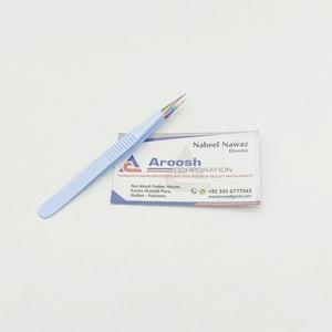 Pince à épiler professionnelle en acier inoxydable durable Dumont pour extensions de cils Aroosh Corp, logo personnalisé, isolation multipointes - Product Image 6