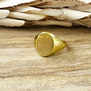 New Arrival Bohemian Signet <b>Ring</b> High Quality Brass Men 18k Gold Plated <b>Plain</b> Design Band <b>Ring</b> Wholesale/OEM/ODM - Product Image 1