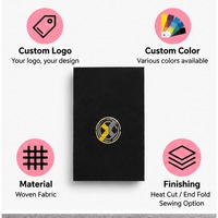 Étiquettes de marque tissées personnalisées, étiquettes à coudre pour vêtements, accessoires et habillement