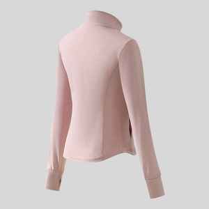TANAZAINRA Veste de sport pour femme à manches longues, coupe régulière, respirante, haute élasticité, devant côtelé - Product Image 3