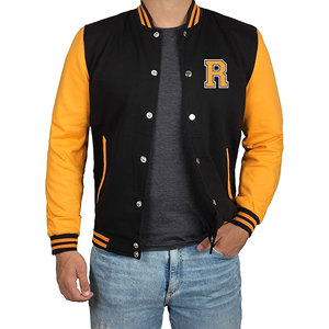 Men's Vintage Winter Bomber Jacket Trendy Varsity Breathable Knitted Single Breasted Cow Skin Letterman Plus Size Eco-Friendly - Product Image 1